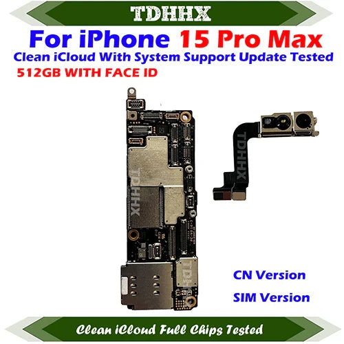 Mainboard Clean iCloud For iPhone 15 Pro Max Full Working Motherboard Support iOS Update Logic Board Plate E-SIM