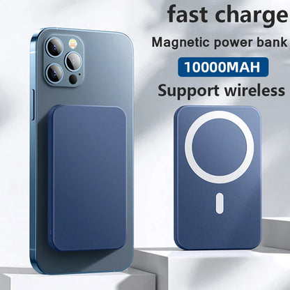 10000mAh Magnetic Power Bank Wireless Charger 15W Fast Charging Universal External Auxiliary Battery For IPhone 15 14 Pro Xiaomi