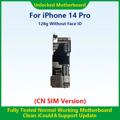 Fully Tested 100% Working Mainboard For iPhone 14 Pro Max With Face ID Clean iCloud Board Support Update SIM Version Motherboard