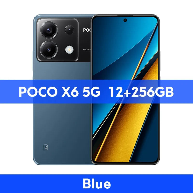 New POCO X6 5G Global Version Smartphone Snapdragon 7s Gen 2 120Hz Flow AMOLED Display 64MP Camera with OIS 67W Charging NFC