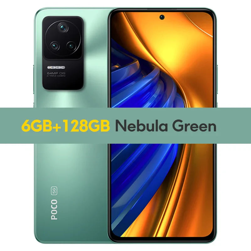 New POCO F4 5G Global Version 6GB 128GB/8GB 256GB Snapdragon 870 Octa Core 67W Charging 120Hz 64MP Triple Camera NFC