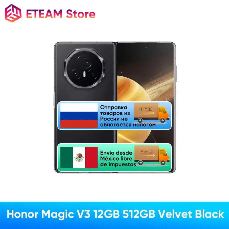 Honor Magic V3 5G Foldable phone LTPO AMOLED 120Hz Display 7.92" 50MP Triple Cameras Snapdragon 8 Gen 3 5150mAh 66W Smartphone