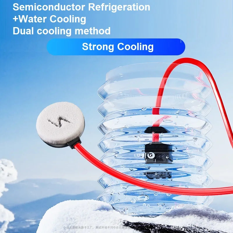 FS08 Dual-System AI Temperature Control 30W Magnetic Phone Cooler with Semiconductor Refrigeration & Liquid Cooling