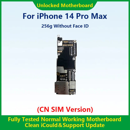 Fully Tested 100% Working Mainboard For iPhone 14 Pro Max With Face ID Clean iCloud Board Support Update SIM Version Motherboard